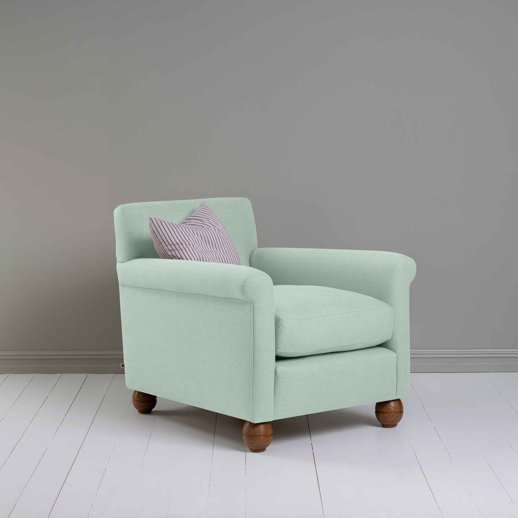  Idler Armchair in Laidback Linen Sky - Nicola Harding 