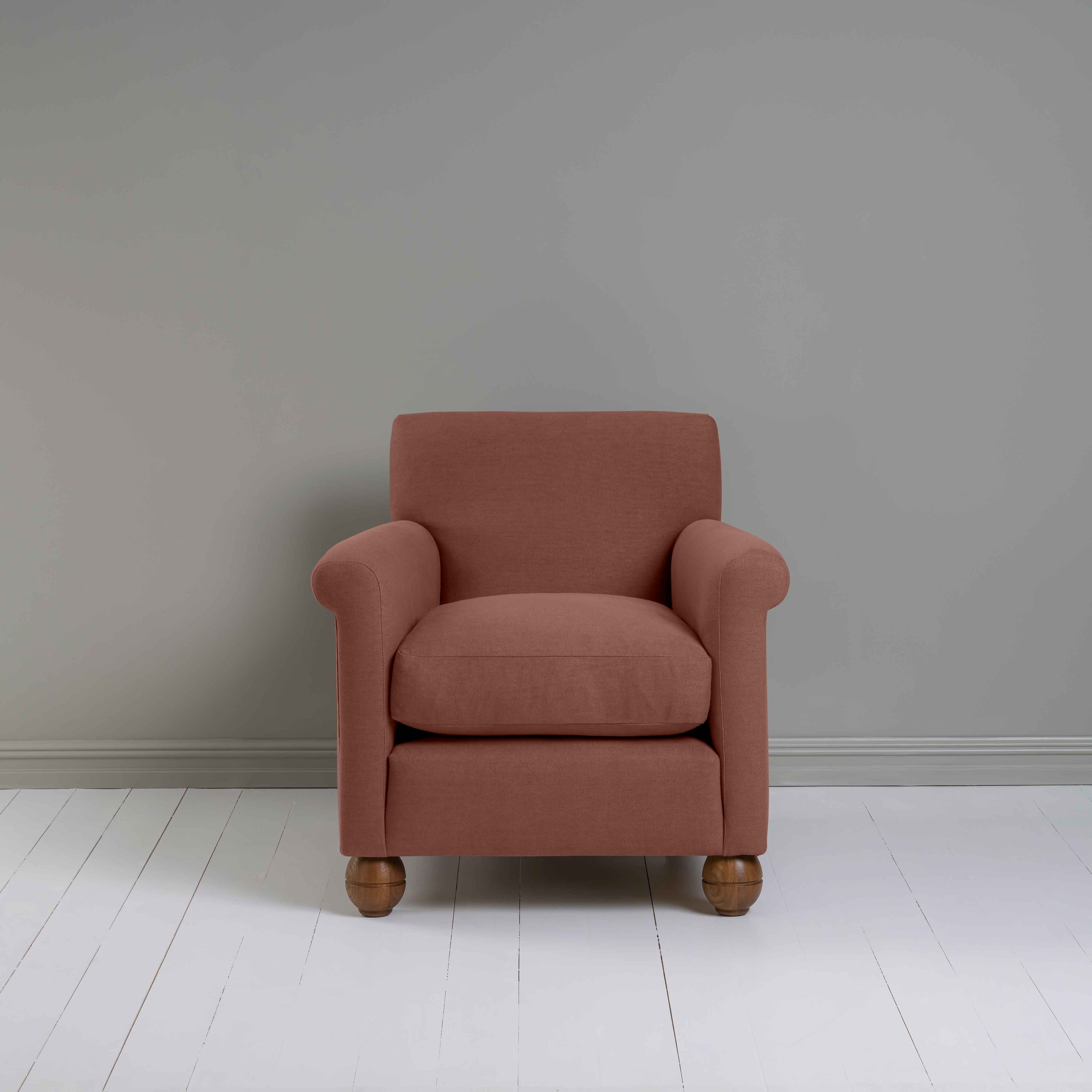  Idler Armchair in Laidback Linen Sweet Briar 