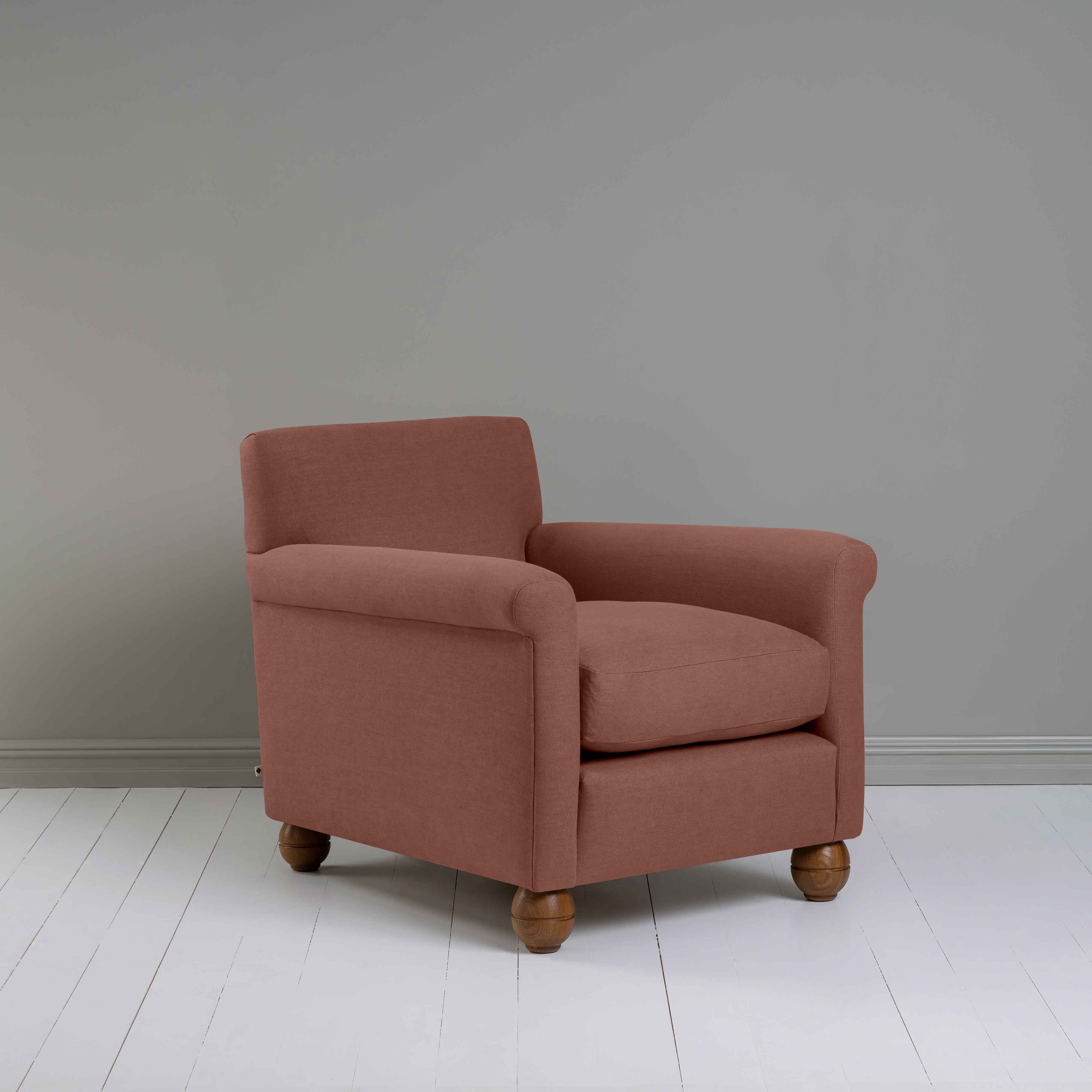  Idler Armchair in Laidback Linen Sweet Briar - Nicola Harding 