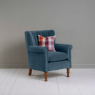  Time Out Armchair in Intelligent Velvet Aegean, Side View With Cushion - NiX 