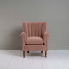  Time Out Armchair in Intelligent Velvet Dusky Pink, Front View - NiX 