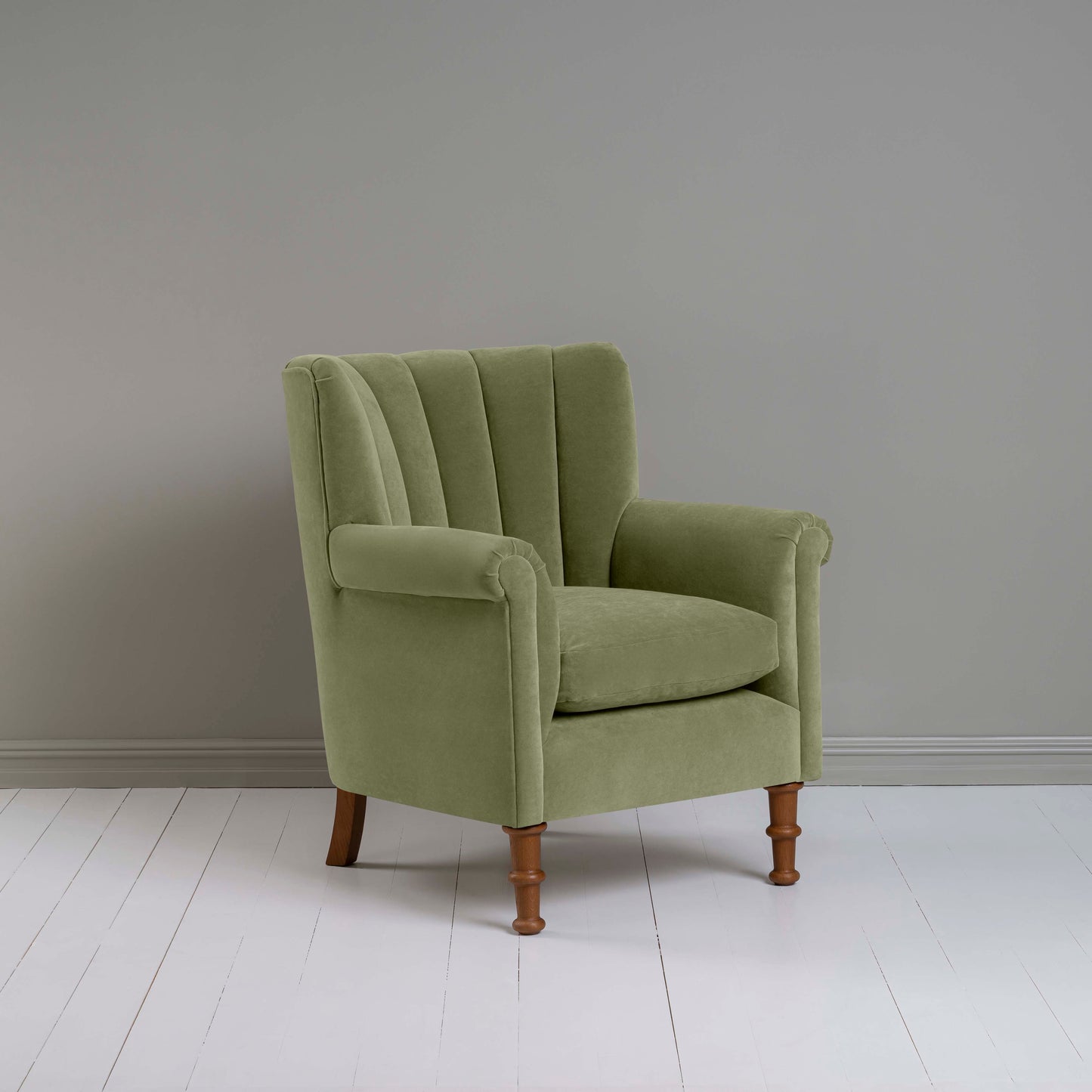 Time Out Armchair in Intelligent Velvet Green Tea