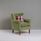  Time Out Armchair in Intelligent Velvet Green Tea, Side View With Cushion - NiX 
