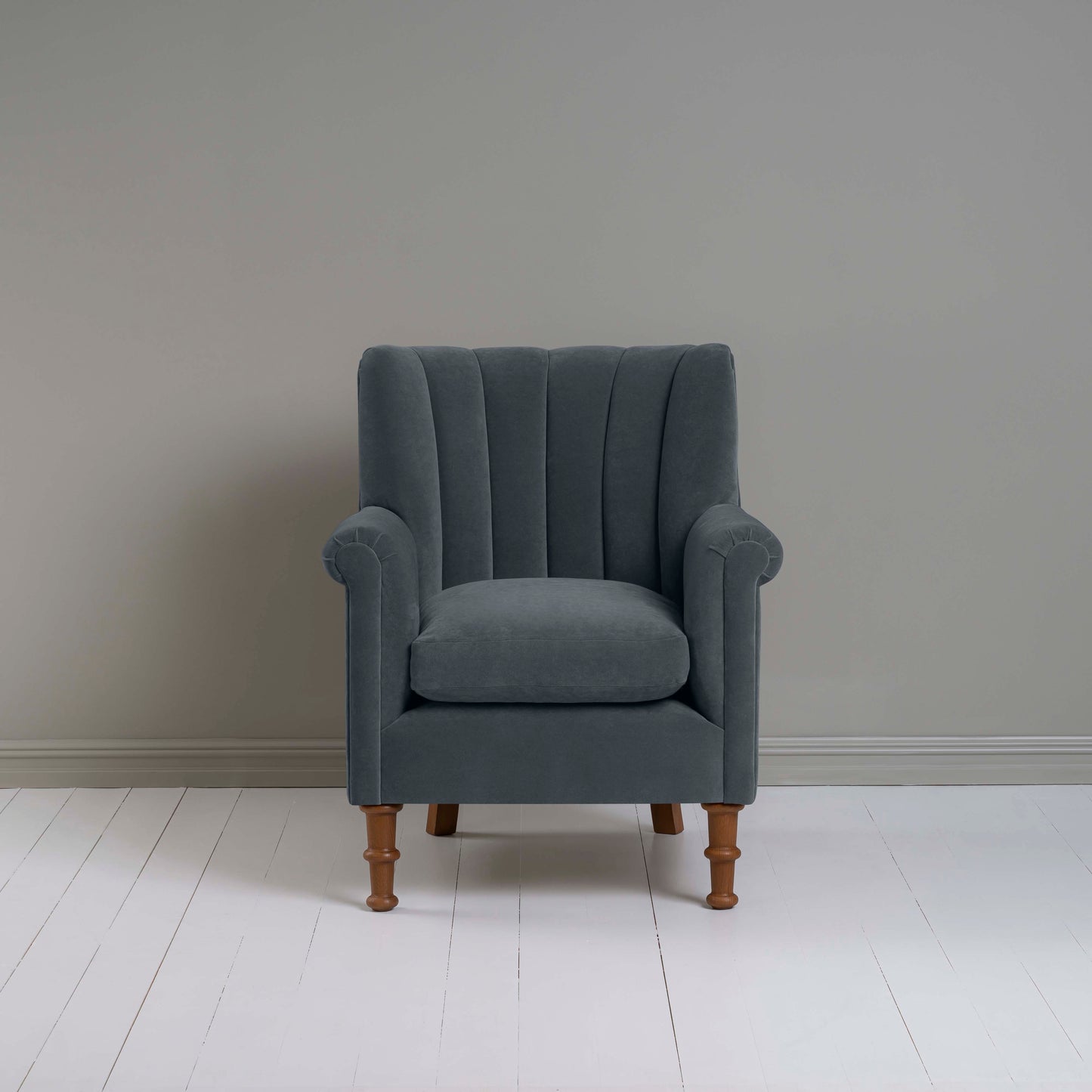 Time Out Armchair in Intelligent Velvet Mercury