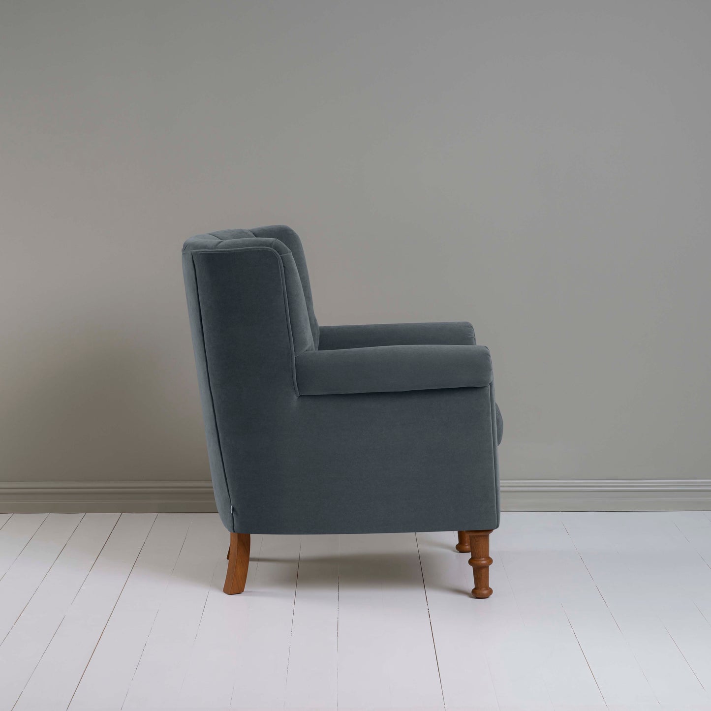 Time Out Armchair in Intelligent Velvet Mercury