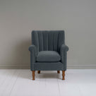  Time Out Armchair in Intelligent Velvet Mercury, Front View - NiX 