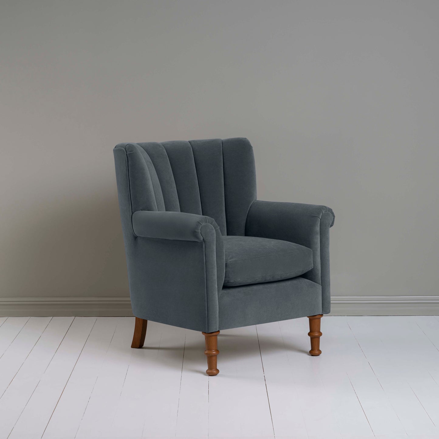 Time Out Armchair in Intelligent Velvet Mercury