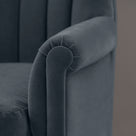  Time Out Armchair in Intelligent Velvet Mercury, Arm Closeup Design - NiX 