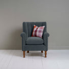  Time Out Armchair in Intelligent Velvet Mercury, Front View With Cushion - NiX 