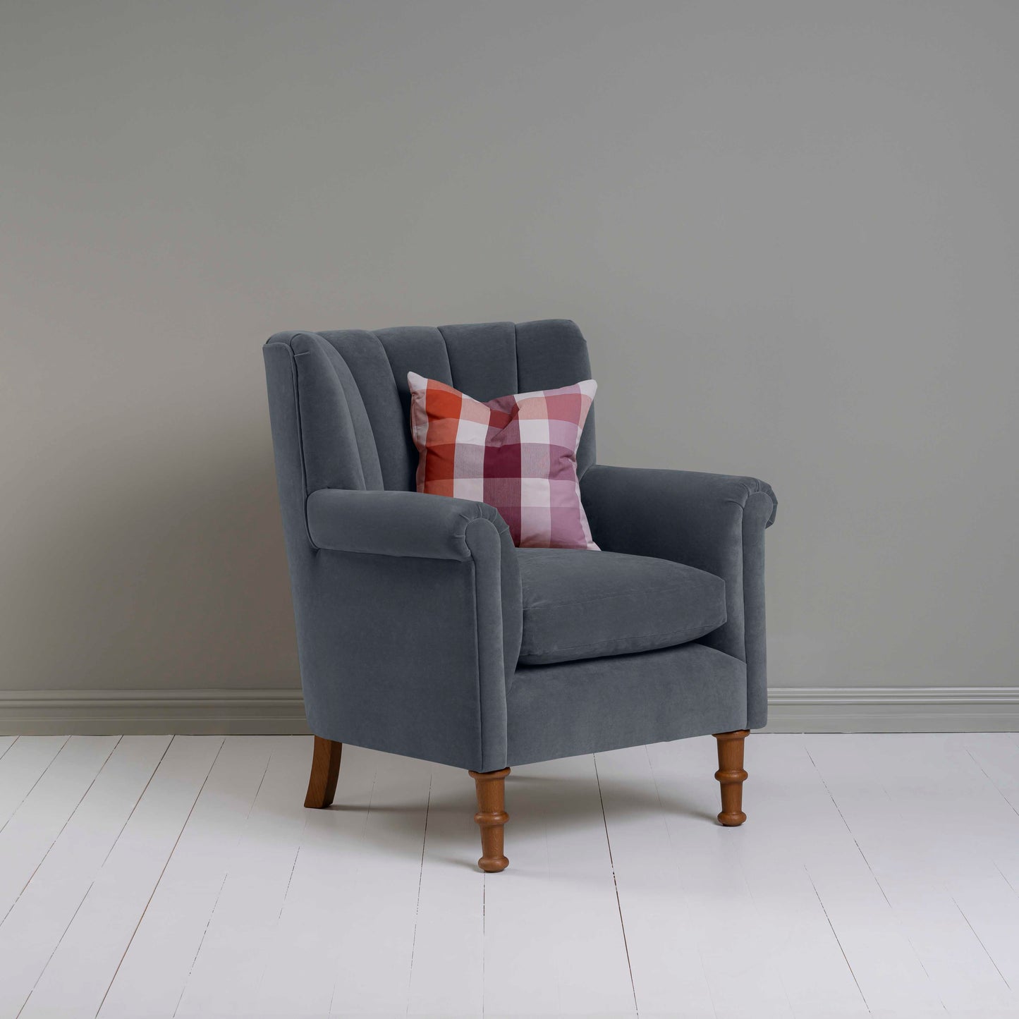 Time Out Armchair in Intelligent Velvet Mercury