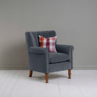  Time Out Armchair in Intelligent Velvet Mercury, Side View With Cushion - NiX 