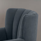 Time Out Armchair in Intelligent Velvet Mercury, High Back Design Closeup - NiX 