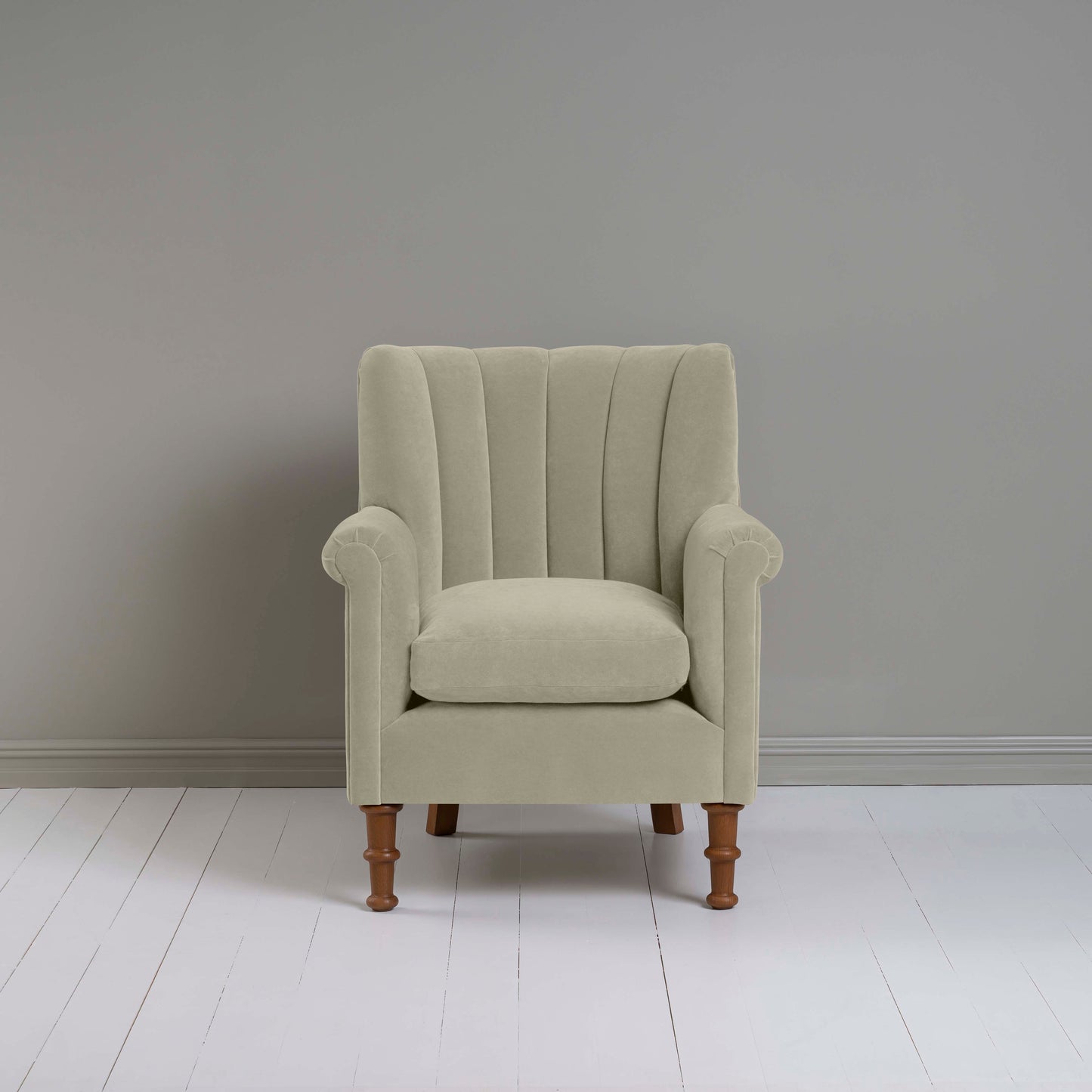 Time Out Armchair in Intelligent Velvet Moonstone