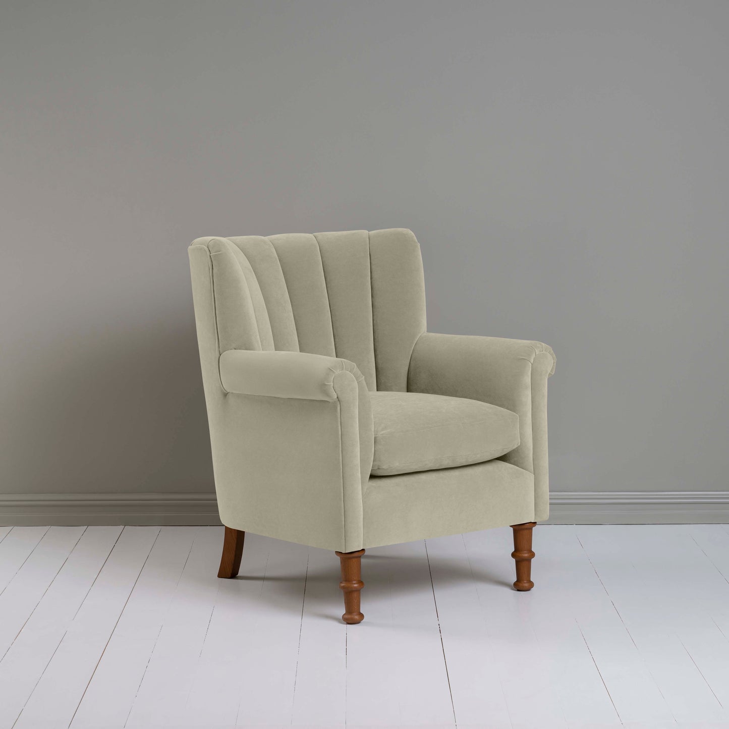 Time Out Armchair in Intelligent Velvet Moonstone - NiX