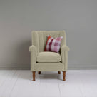  Time Out Armchair in Intelligent Velvet Moonstone, Front View With Cushion - NiX 