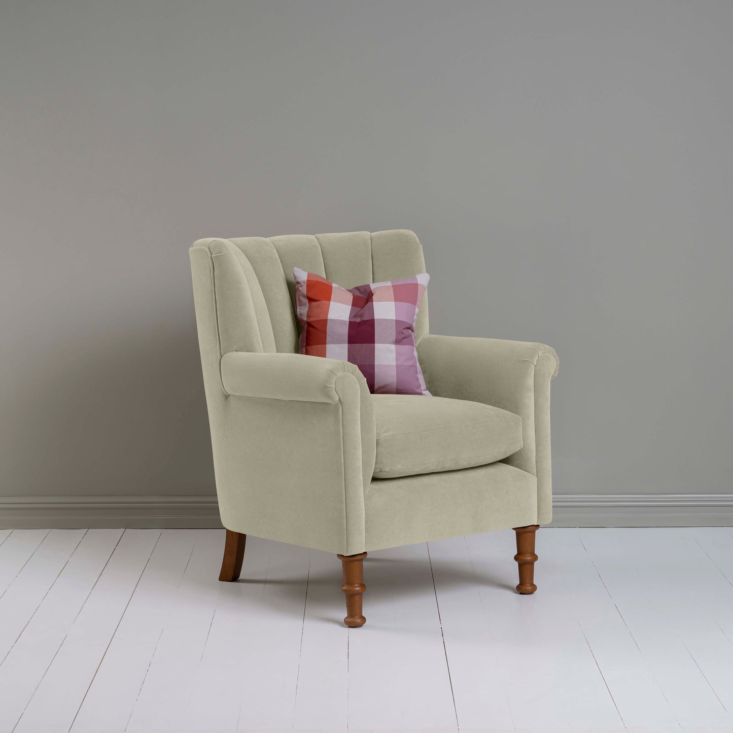 Time Out Armchair in Intelligent Velvet Moonstone