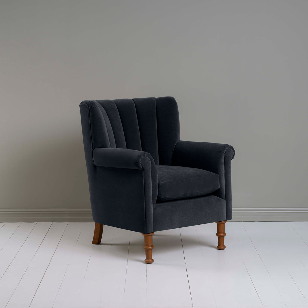  Time Out Armchair in Intelligent Velvet Onyx 