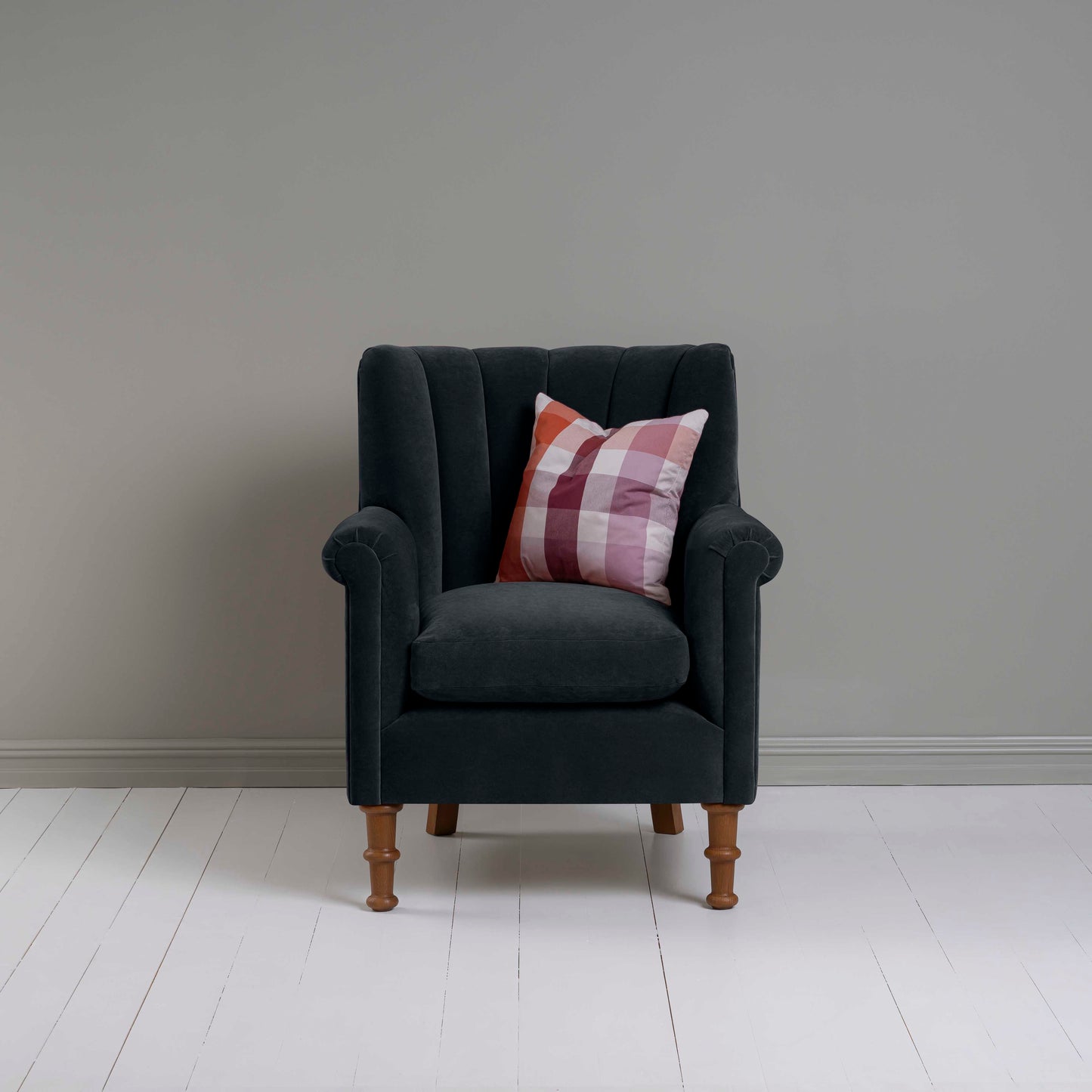 Time Out Armchair in Intelligent Velvet Onyx