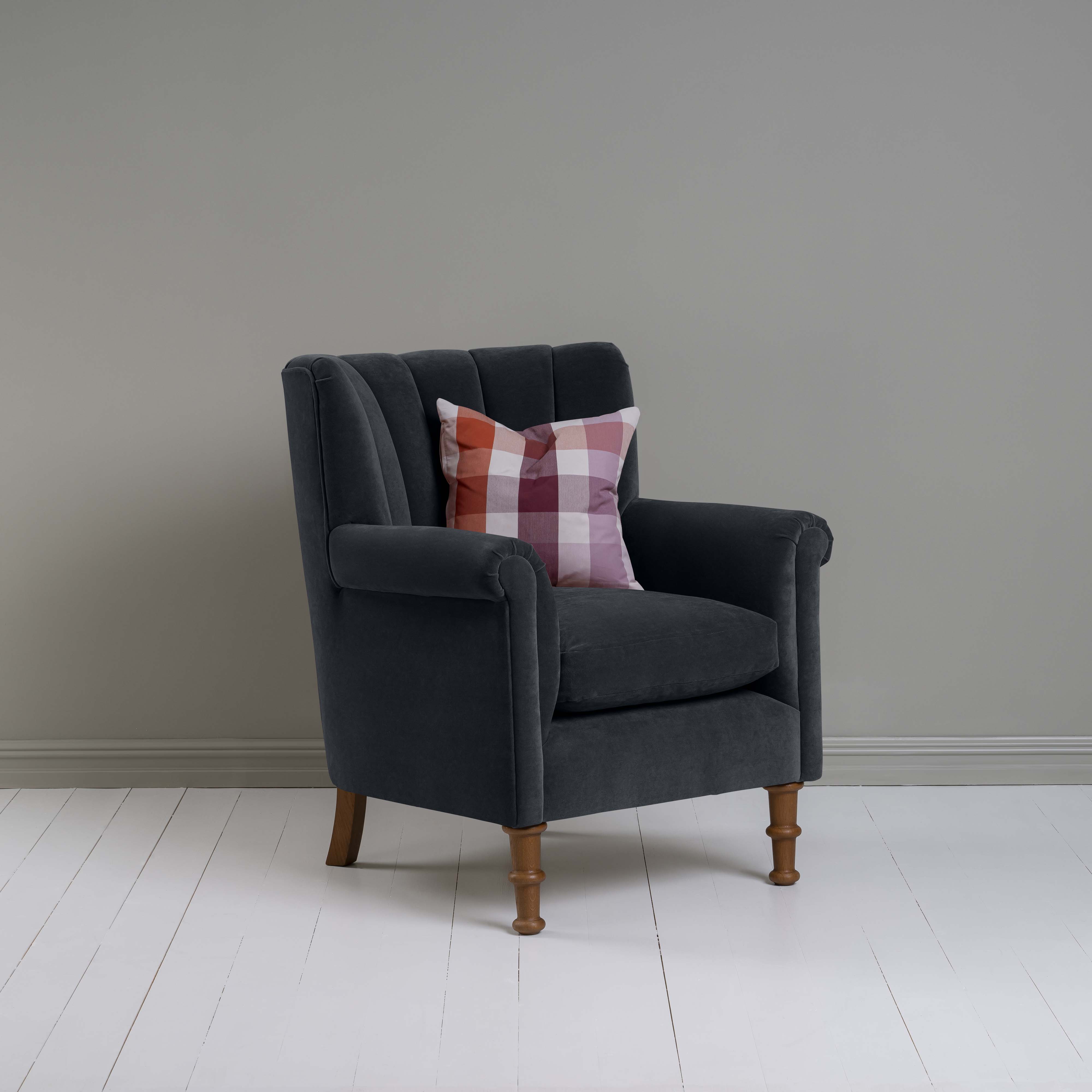  Time Out Armchair in Intelligent Velvet Onyx 