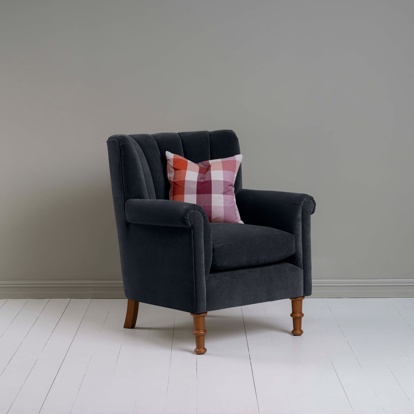 Time Out Armchair in Intelligent Velvet Onyx