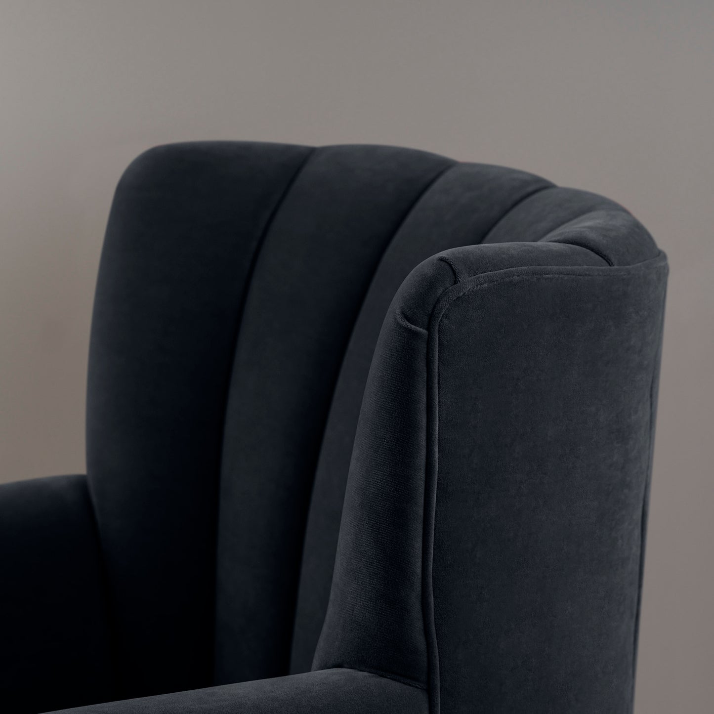 Time Out Armchair in Intelligent Velvet Onyx