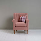  Time Out Armchair in Intelligent Velvet Rose, Front View With Cushion - NiX 