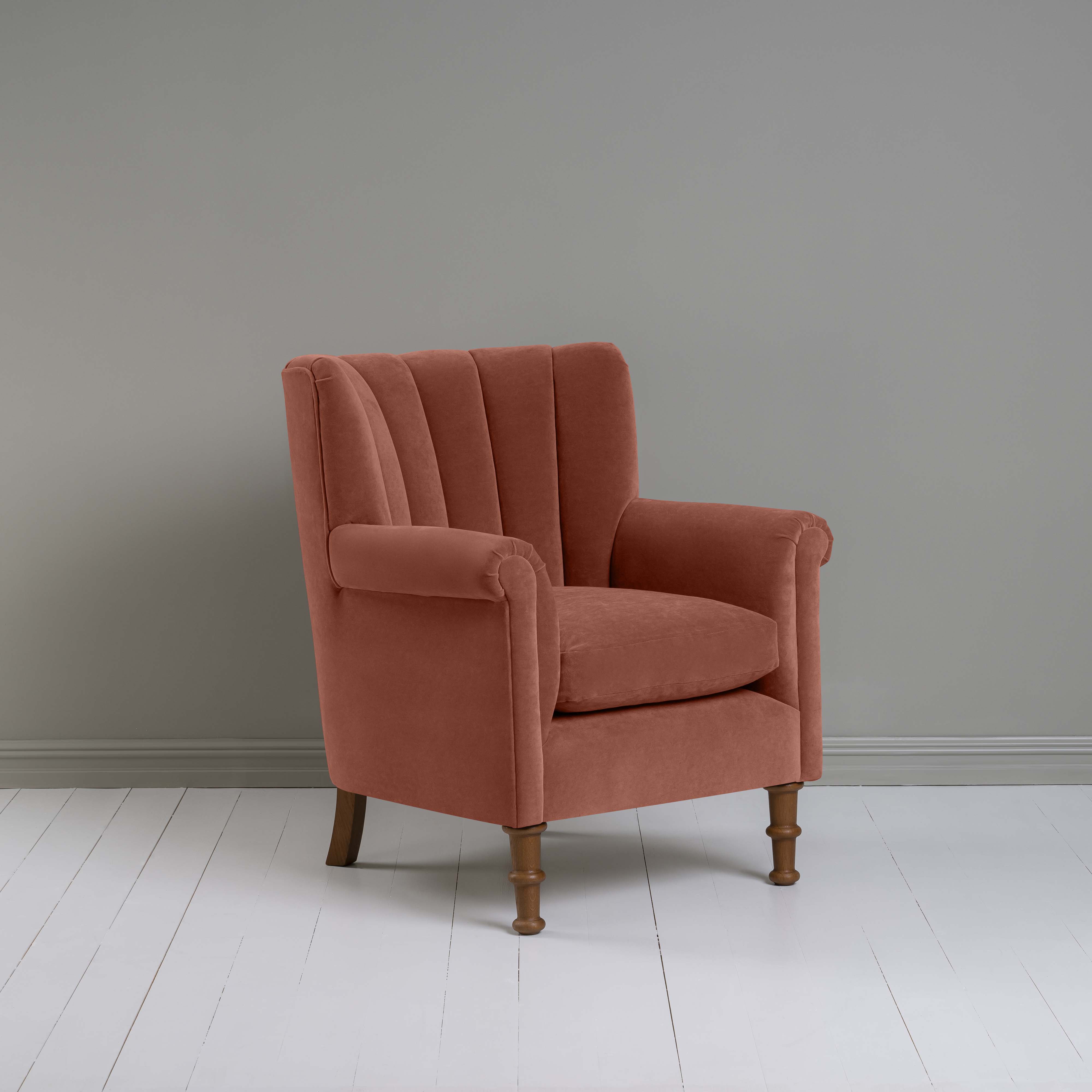  Time Out Armchair in Intelligent Velvet Sienna 