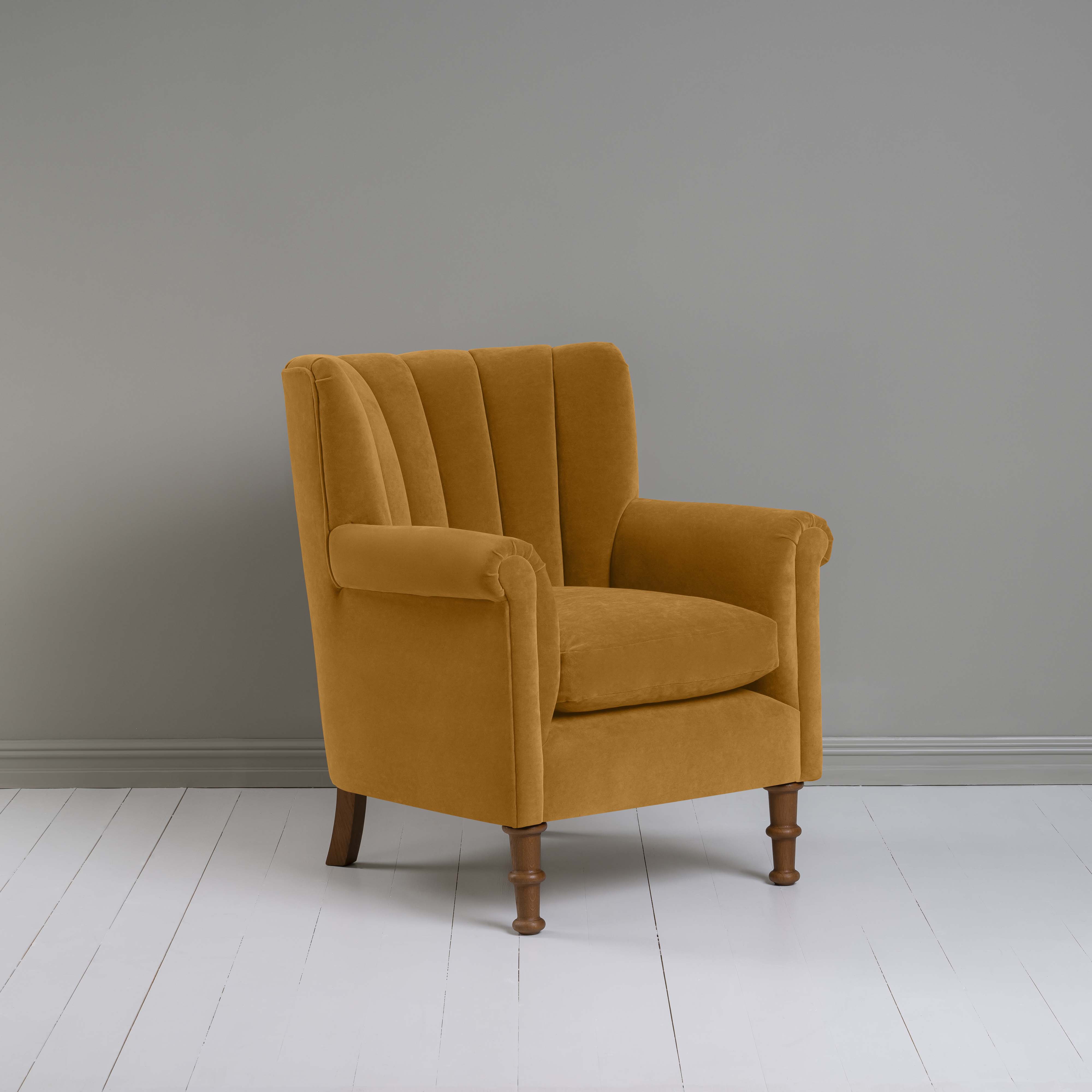  Time Out Armchair in Intelligent Velvet Spice 