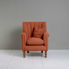  Time Out Armchair in Laidback Linen Cayenne, Front View With Matching Cushion - NiX 