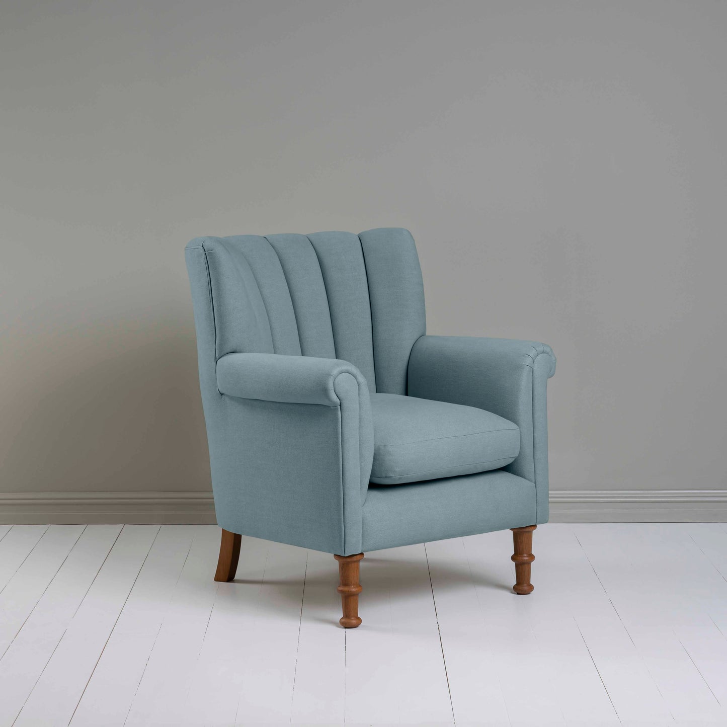 Time Out Armchair in Laidback Linen Cerulean