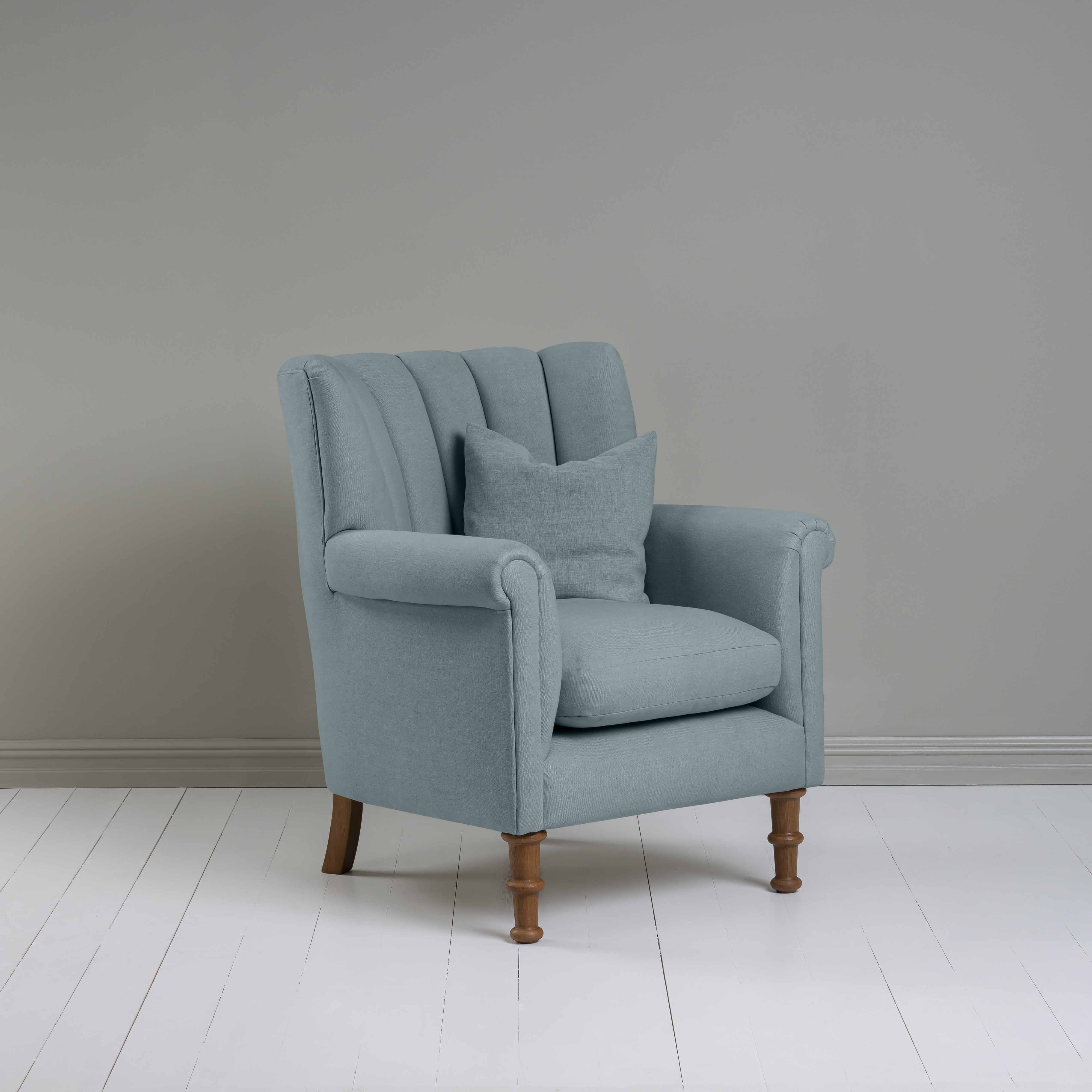  Time Out Armchair in Laidback Linen Cerulean 