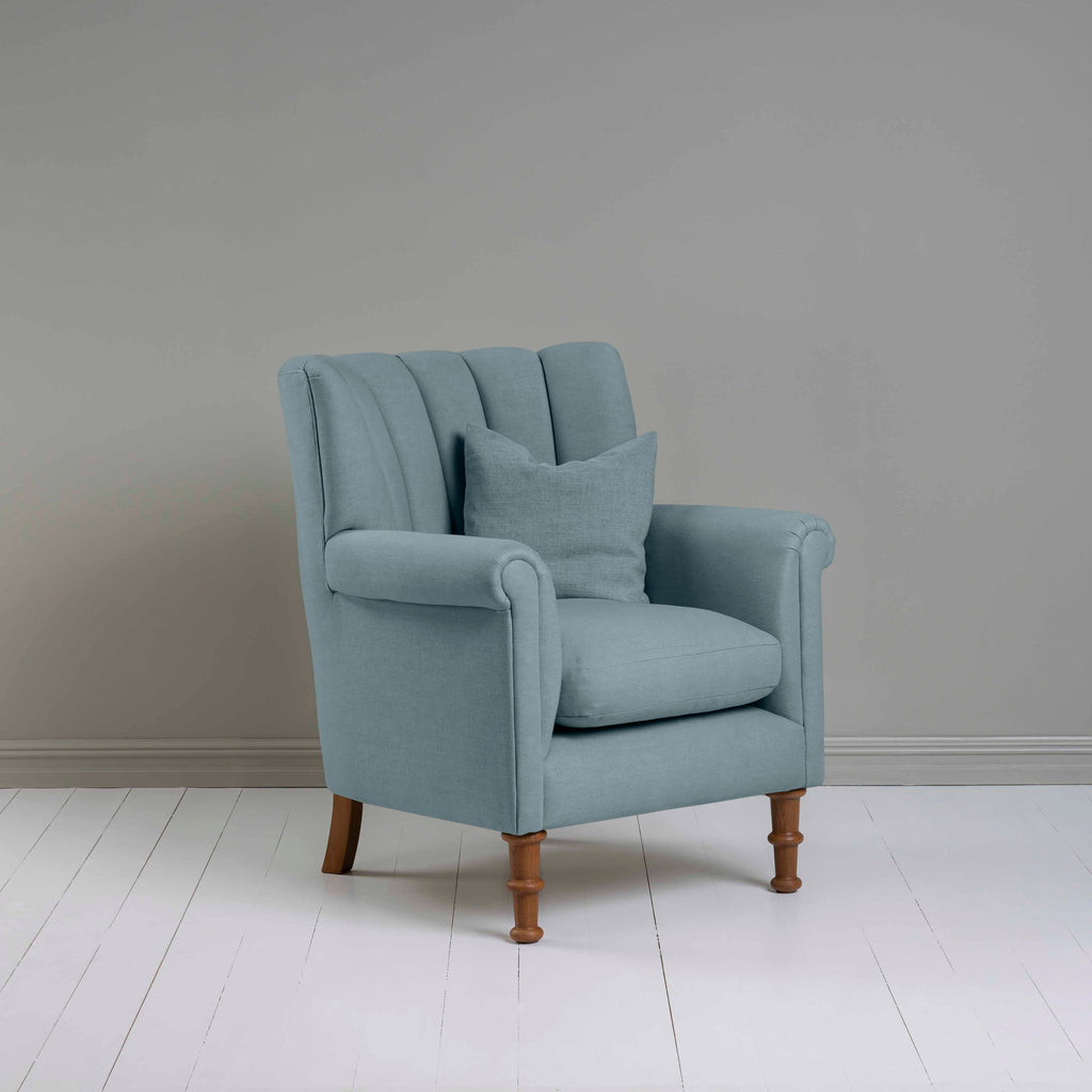  Time Out Armchair in Laidback Linen Cerulean 