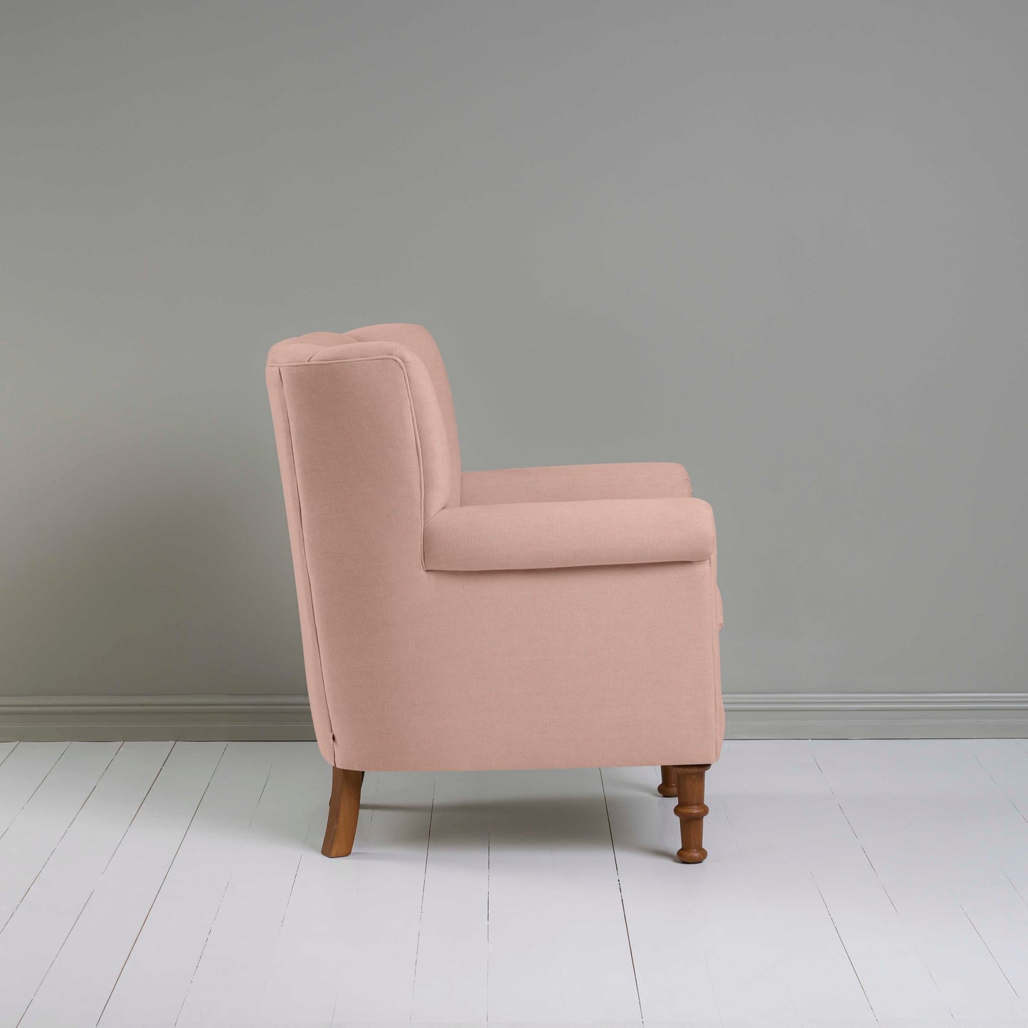 Time Out Armchair in Laidback Linen Dusky Pink