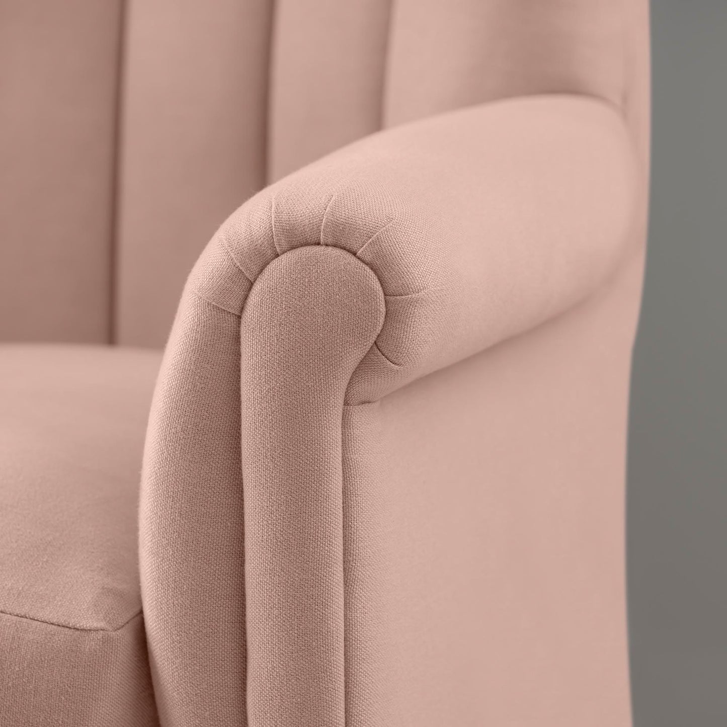 Time Out Armchair in Laidback Linen Dusky Pink