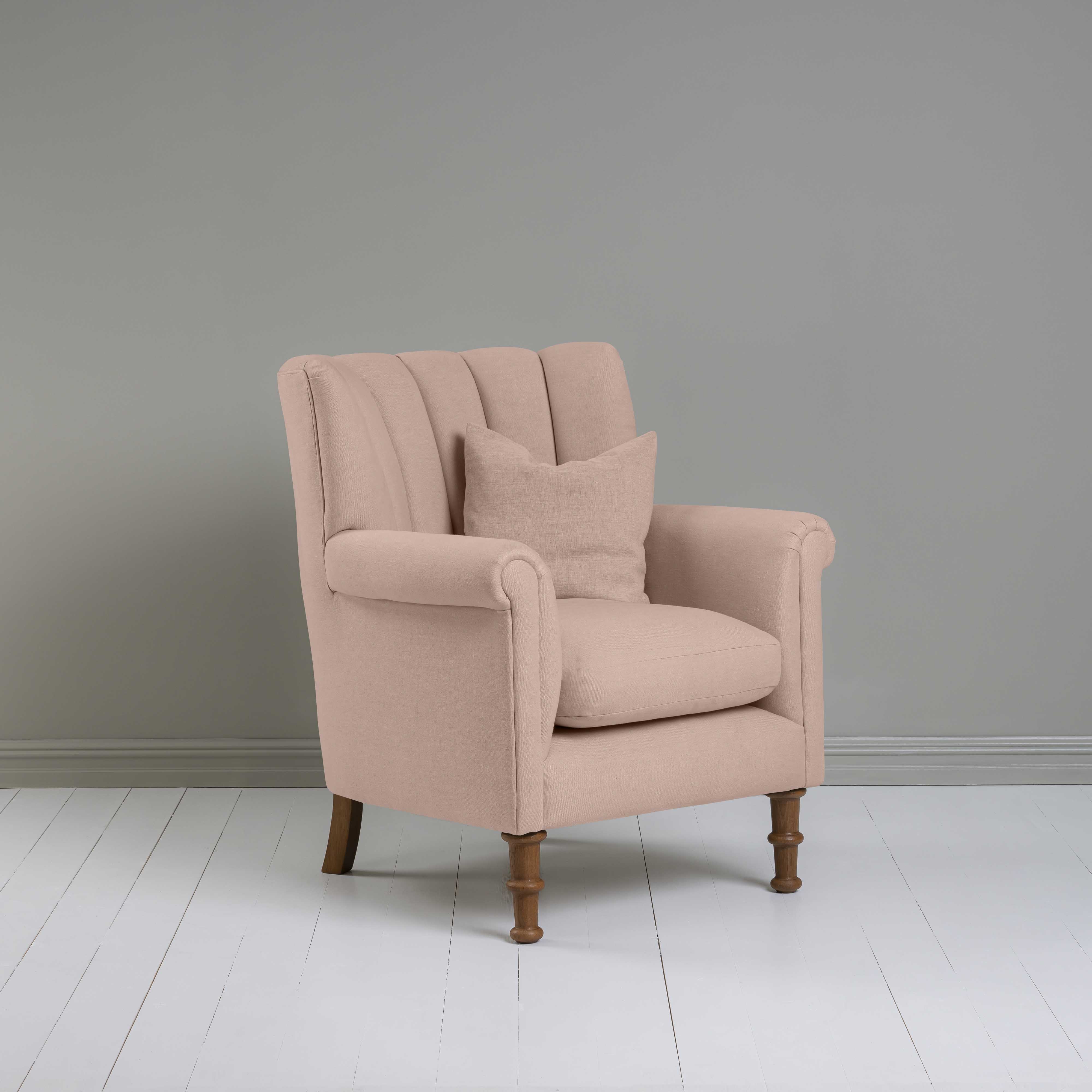  Time Out Armchair in Laidback Linen Dusky Pink 