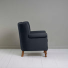  Time Out Armchair in Laidback Linen Midnight, Side View - NiX 