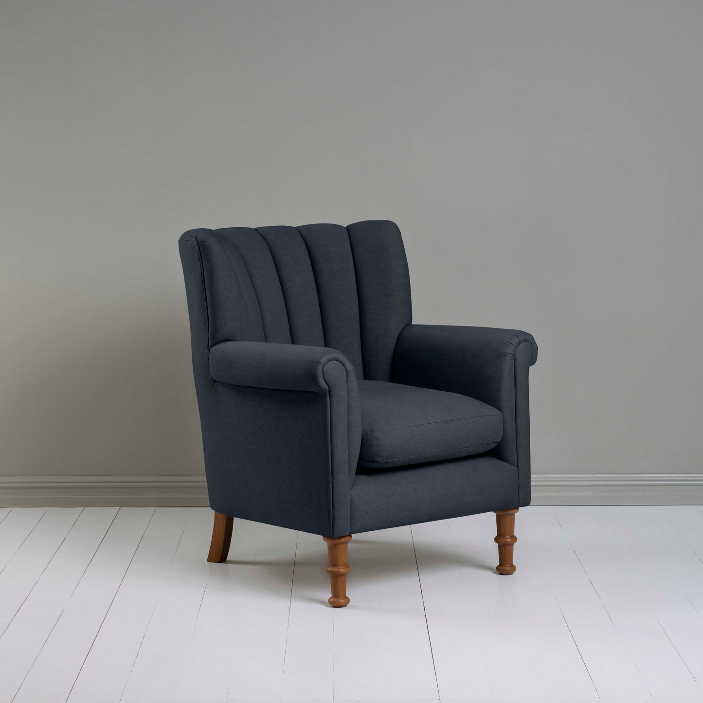 Time Out Armchair in Laidback Linen Midnight - NiX