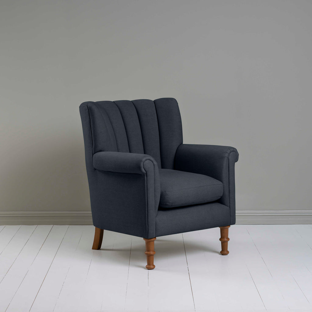  Time Out Armchair in Laidback Linen Midnight - NiX 