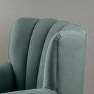  Time Out Armchair in Laidback Linen Mineral, High Back Design Closeup View - NiX 