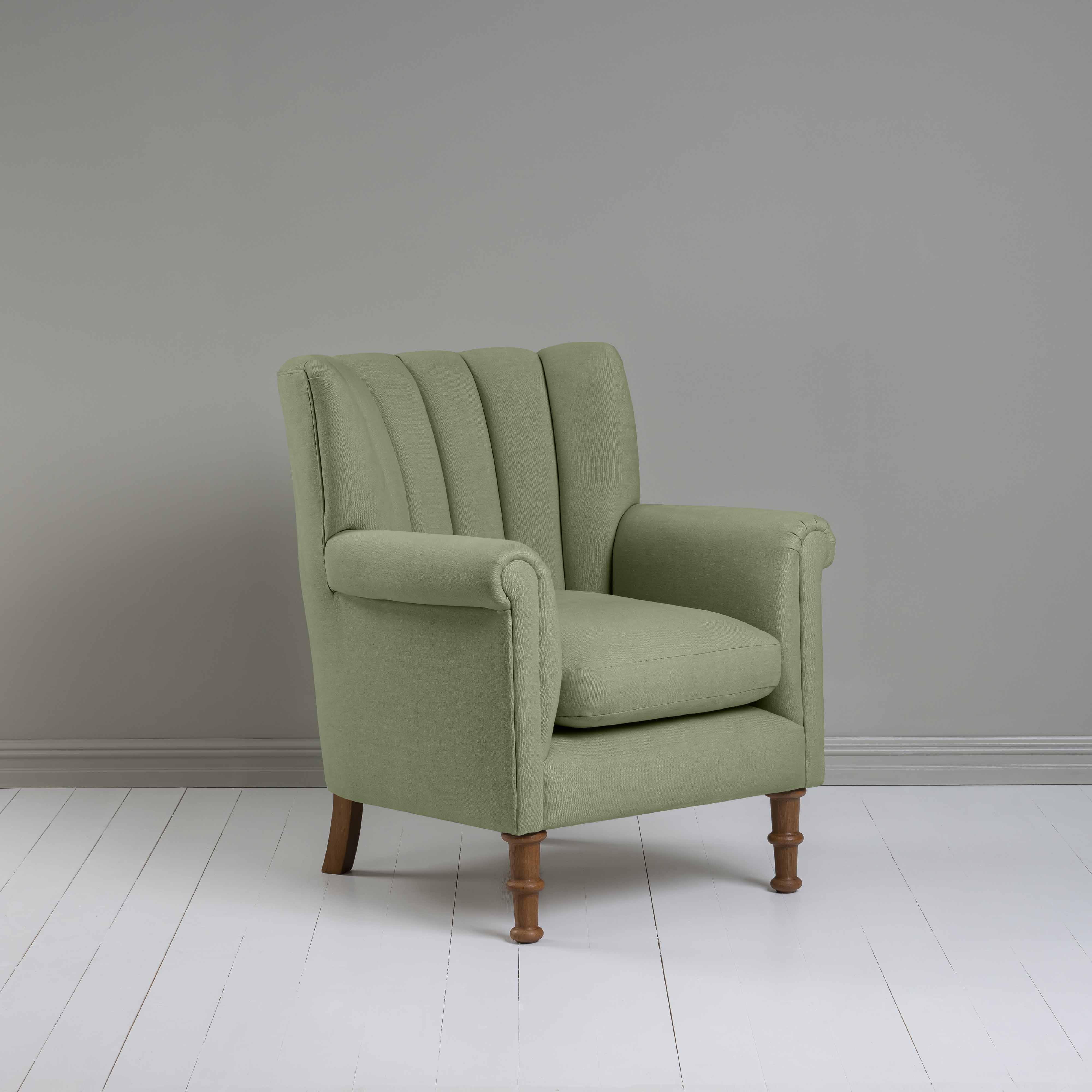  Time Out Armchair in Laidback Linen Moss - NiX 