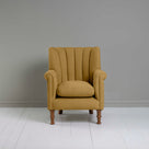  Time Out Armchair in Laidback Linen Ochre, Front View - NiX 