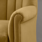  Time Out Armchair in Laidback Linen Ochre, Arm Design Closeup - NiX 