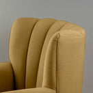  Time Out Armchair in Laidback Linen Ochre, High Back Design Closeup - NiX 