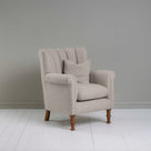  Time Out Armchair in Laidback Linen Pearl Grey, Side View With Matching Cushion - NiX 