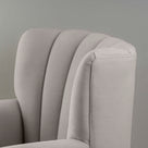  Time Out Armchair in Laidback Linen Pearl Grey, High Back Design Closeup - NiX 