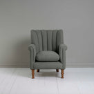  Time Out Armchair in Laidback Linen Shadow, Front View - NiX 