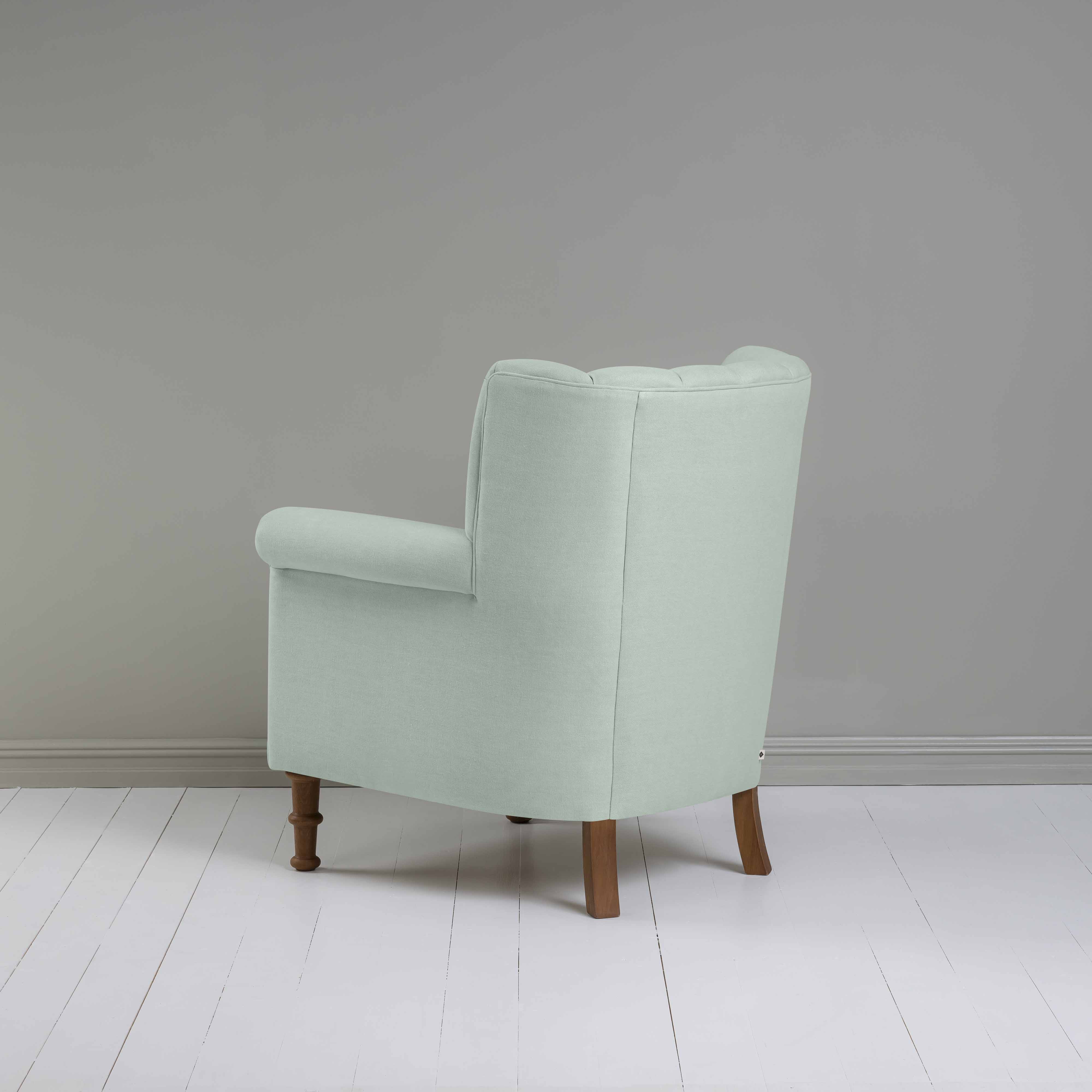  Time Out Armchair in Laidback Linen Sky, Back View - NiX 