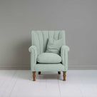  Time Out Armchair in Laidback Linen Sky, Front View WIth Matching Cushion - NiX 
