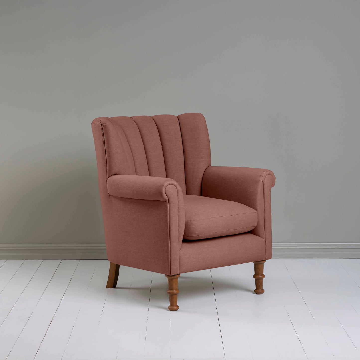 Time Out Armchair in Laidback Linen Sweet Briar