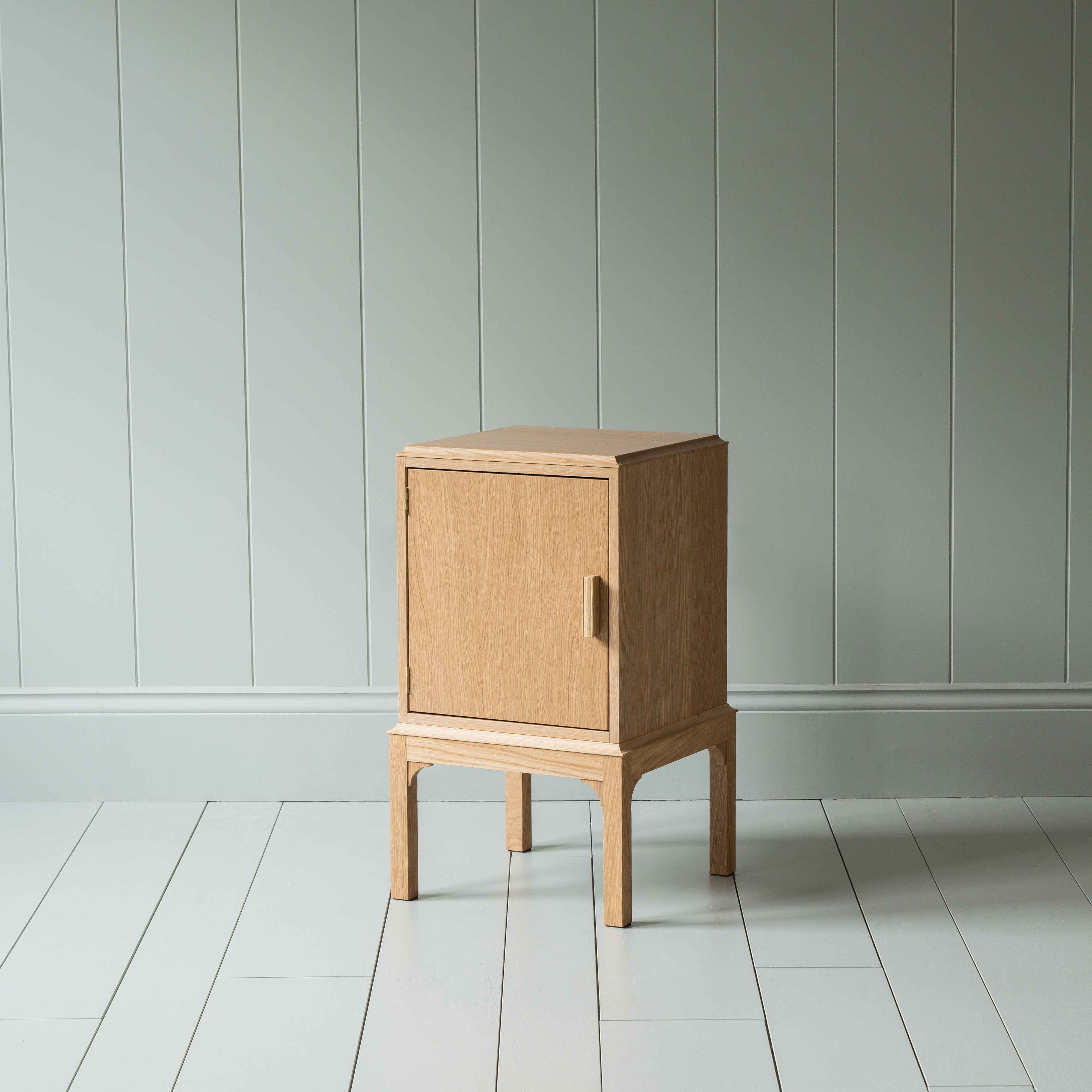  Bits and Bobs Bedside Table, Natural Oak, Left Hand Side - Nicola Harding 